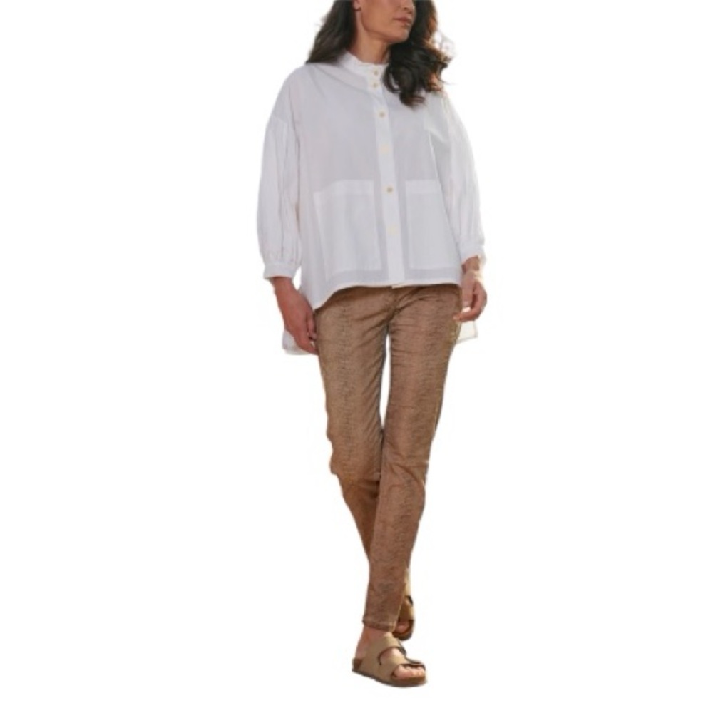 Alembika Size 5 Iconic Stretch Pull On Jeans Pants Camel Snake US Sz 14-16 NWT